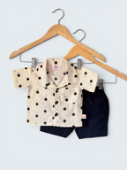 Boys Polka Dot Shirt and Shorts Cotton Set