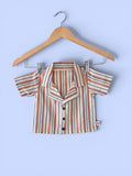 Boys Vertical Stripes 100% Cotton Shirt