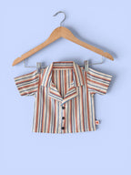 Boys Vertical Stripes 100% Cotton Shirt