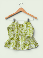 Girls Printed Cotton Kalidar Kurti & Dhoti Pants Set