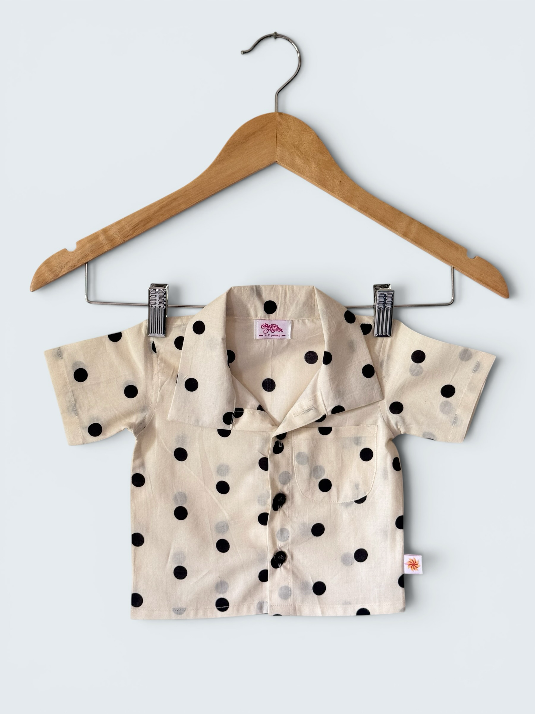 Boys Polka Dot Shirt and Shorts Cotton Set