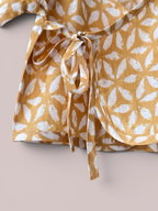 Unisex Geometric Print Cotton Angrakha Baby Set (Pack Of 2)