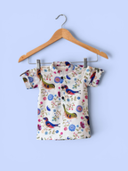 Boys Digital Print Cotton Pathani Kurta & Patiala Set