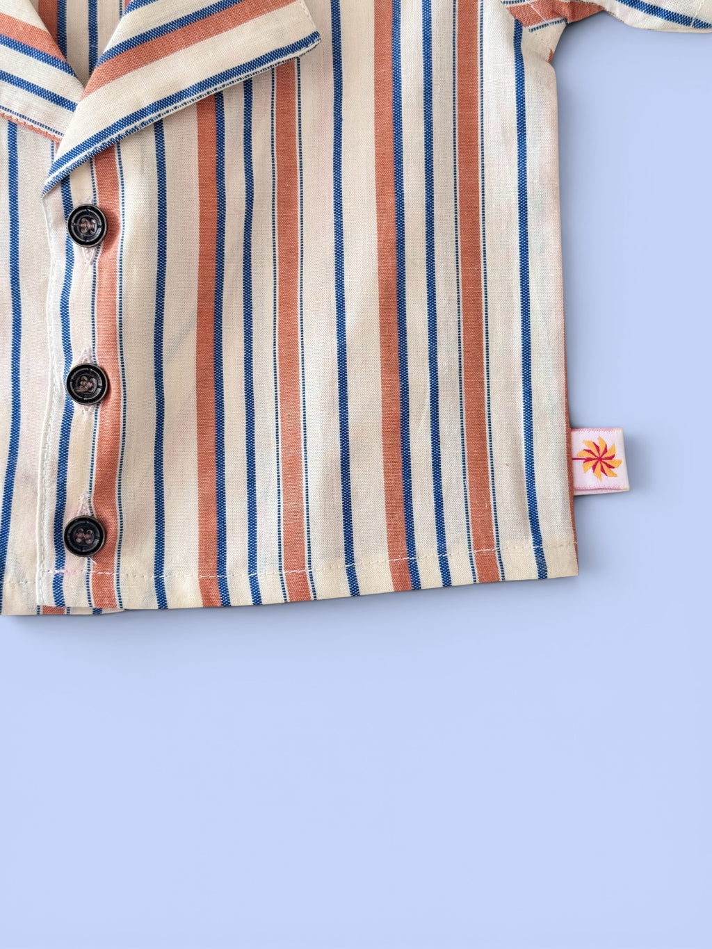 Boys Vertical Stripes 100% Cotton Shirt
