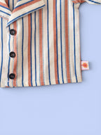 Boys Vertical Stripes 100% Cotton Shirt