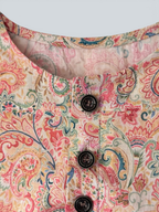 Boys Paisley Print Cotton Kurta Style Shirt