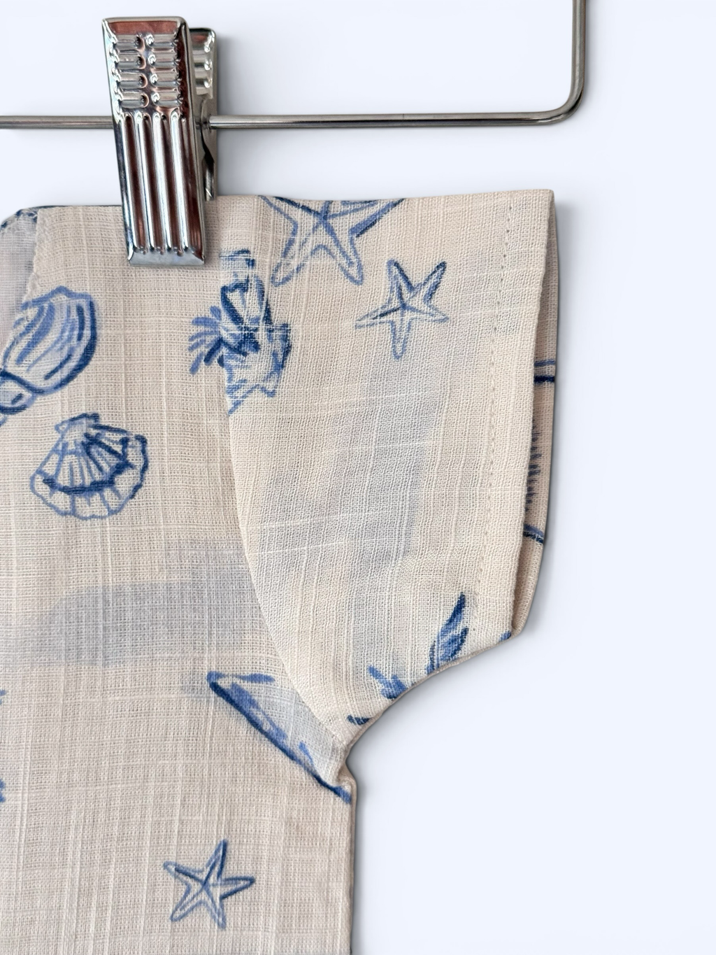 Girls Beach Inspired Print Gathered Linen dress With Pockets