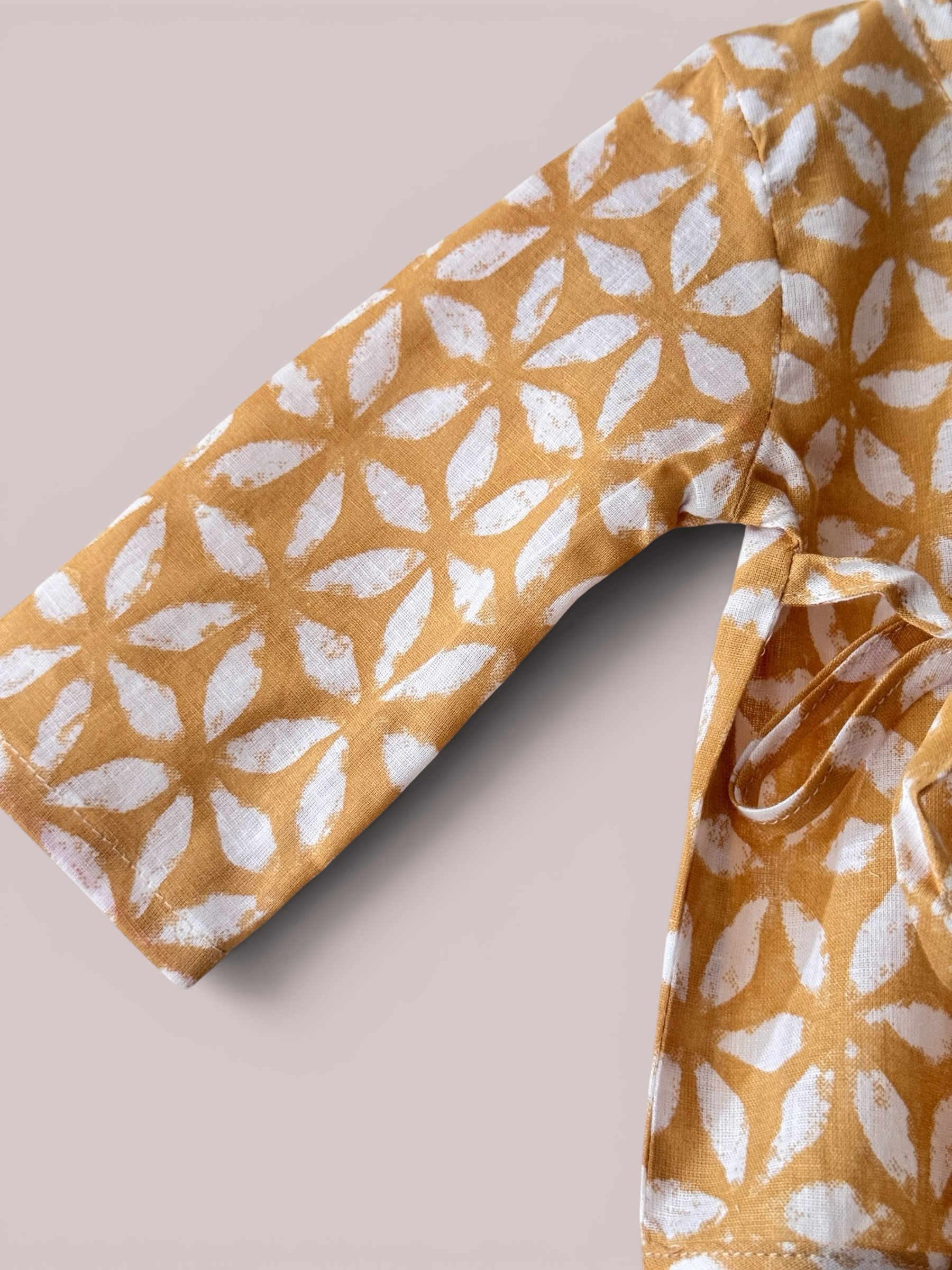 Unisex Geometric Print Cotton Angrakha Baby Set (Pack Of 2)