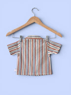 Boys Vertical Stripes 100% Cotton Shirt