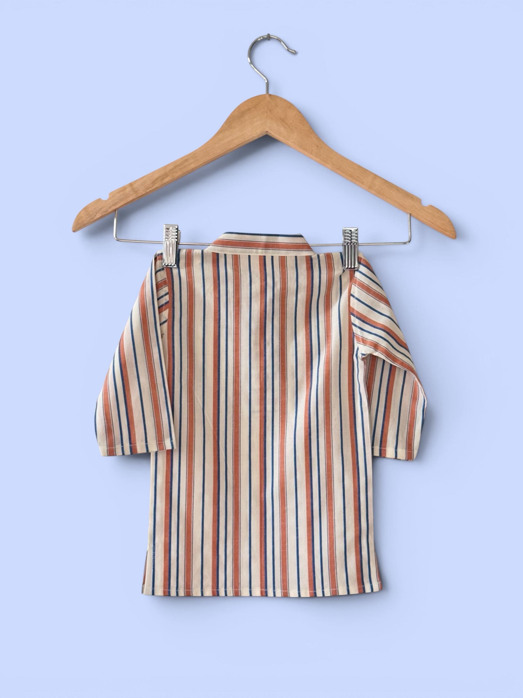 Boys Vertical Stripes Cotton Kurta Pajama Set