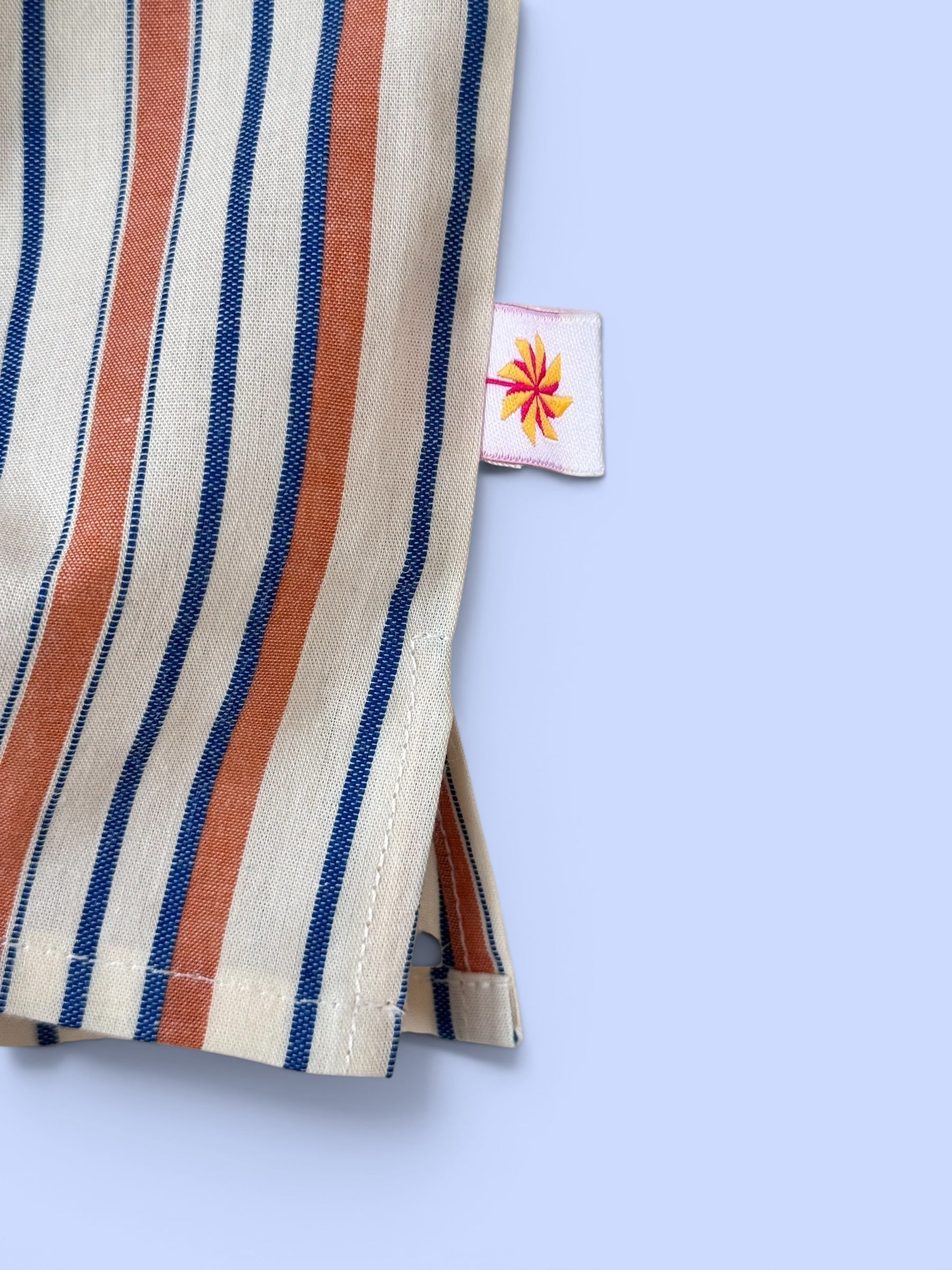 Boys Vertical Stripes Cotton Kurta Pajama Set
