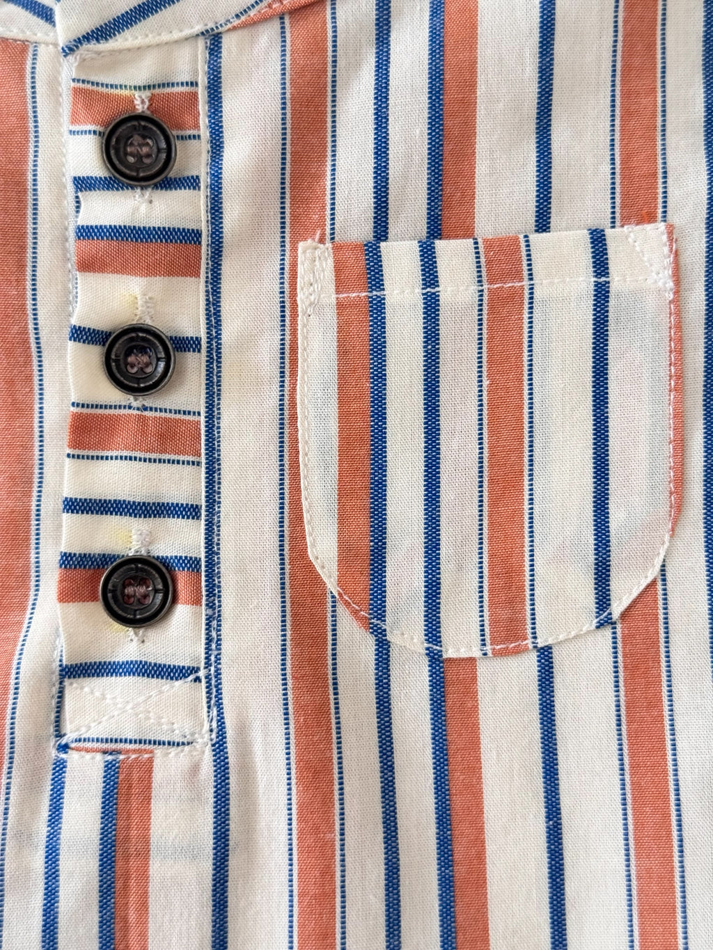 Boys Vertical Stripes Cotton Kurta Pajama Set