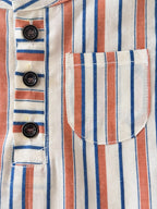 Boys Vertical Stripes Cotton Kurta Pajama Set