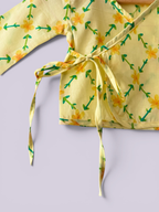 Unisex Floral Print Cotton Angrakha Baby Set (Pack Of 2)