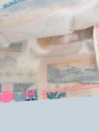 Girls Printed Linen Shirt Dress with Peter Pan Collar
