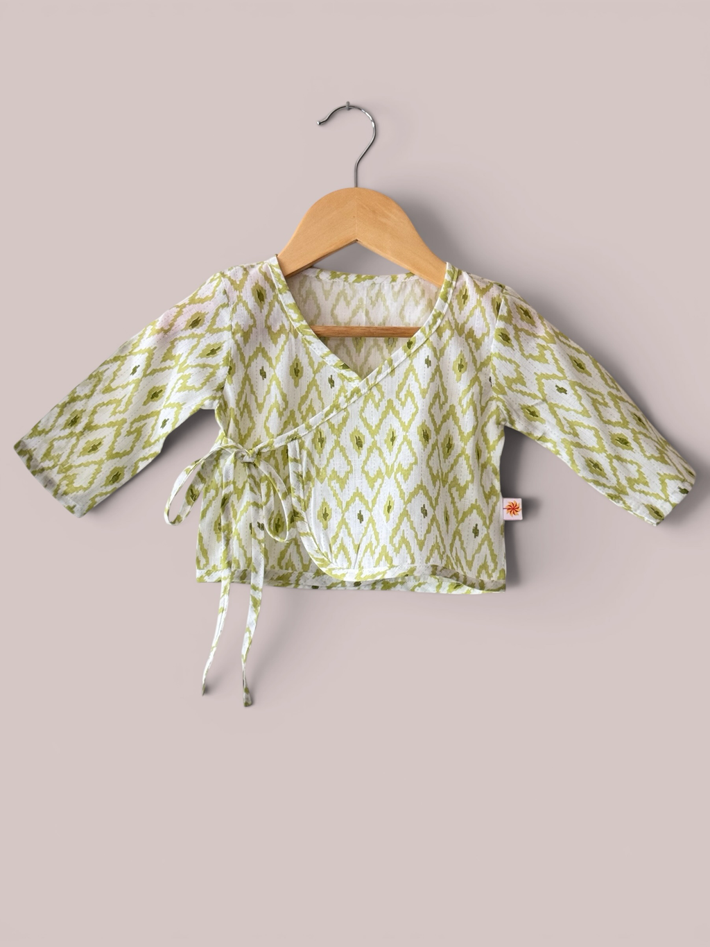 Unisex Geometric Print Cotton Angrakha Baby Set (Pack Of 2)