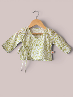 Unisex Geometric Print Cotton Angrakha Baby Set (Pack Of 2)
