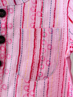 Boys Baby Pink Kantha Stitch Style Kurta & Patiala Pajama Set
